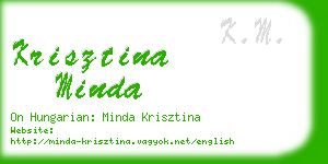 krisztina minda business card